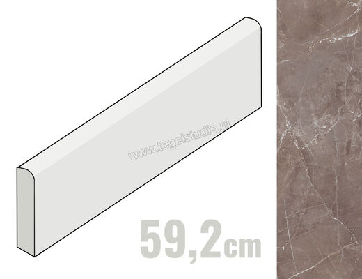 Love Tiles Marble Tortora 8x59.2 cm Plint Mat Vlak 661.0024.0371 | 209766