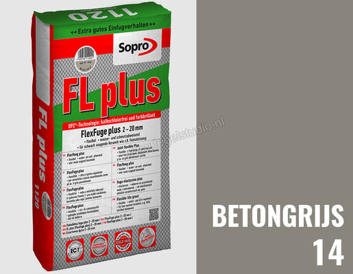 Sopro Bauchemie FL plus Voegmortel Flexvoeg 5 kg Betongrijs-14 1121-05 | 214524