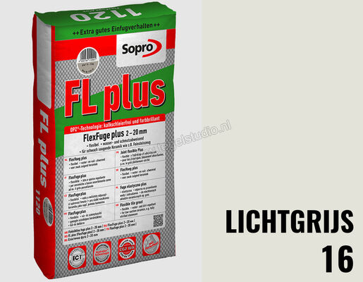 Sopro Bauchemie FL plus Voegmortel Flexvoeg 5 kg Lichtgrijs-16 1131-05 | 214533