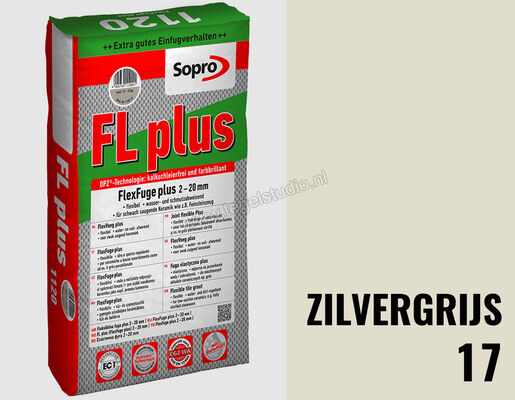 Sopro Bauchemie FL plus Voegmortel Flexvoeg 5 kg Zilvergrijs-17 6SF5601705 (1126-05) | 214545