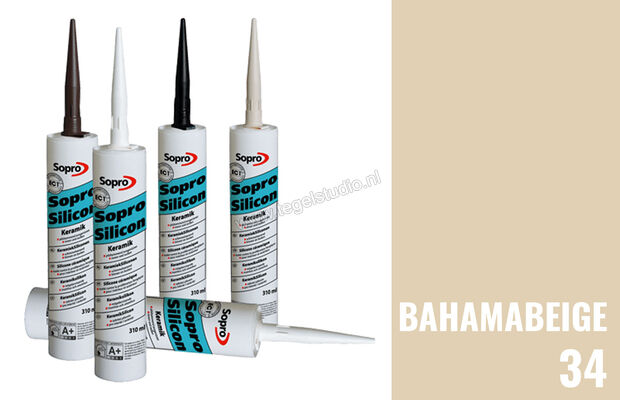 Sopro Bauchemie Silicon Keramische siliconen kit 310 ml Bahamabeige-34 775-310 | 214671