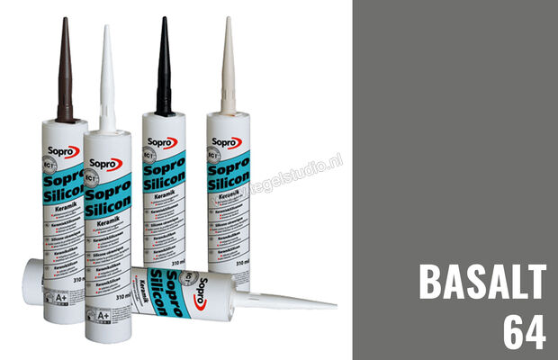 Sopro Bauchemie Silicon Keramische siliconen kit 310 ml Basalt-64 725-310 | 214677