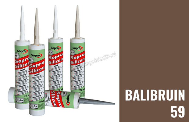 Sopro Bauchemie Sanitair Siliconen Kit Sanitair Siliconen Kit 310 ml Balibruin-59 056-310 | 214866