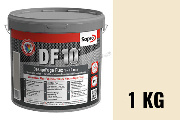 Sopro Bauchemie Designvoeg Flex DF10 Voegmortel 6 emmers 1 kg per doos Licht Beige-29 6SB5602936 (1063-01) | 214968