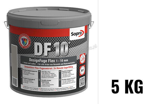 Sopro Bauchemie Designvoeg Flex DF10 Voegmortel emmer 5 kg Wit-10 6SB5601005 (1050-05) | 215079