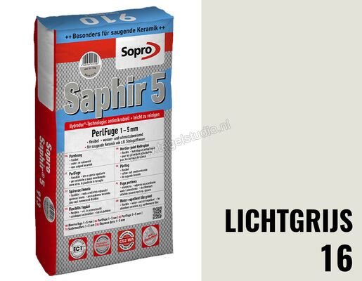 Sopro Bauchemie Parelvoeg WD Voegmortel 1-5 15 kg Lichtgrijs-16 6SU5601615 (911-15) | 215265