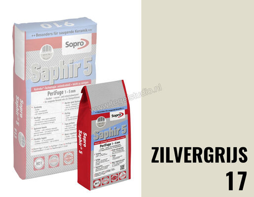 Sopro Bauchemie Parelvoeg WD Voegmortel 1-5 5 kg Zilvergrijs-17 6SU5601705 (912-05) | 215274