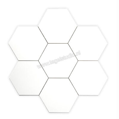 Topcollection Matrix White Hexagon 17.5x20.2 cm Decor Mat Vlak MA175202POWHHE | 215448