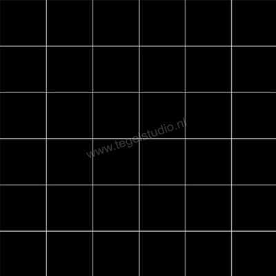 Topcollection Matrix Black Satin 10x10 cm Vloertegel / Wandtegel Mat Vlak MA100100BS | 215514