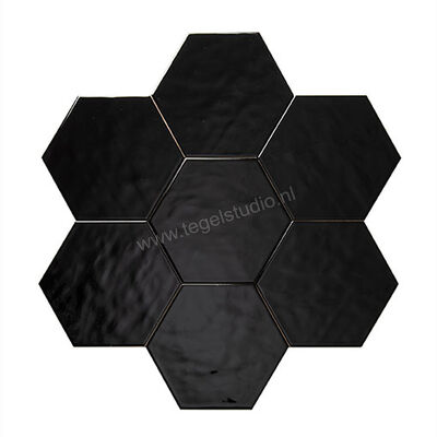 Topcollection Matrix Black Hexagon 17.5x20.2 cm Wandtegel Mat Vlak MA175202POBLHE | 215520
