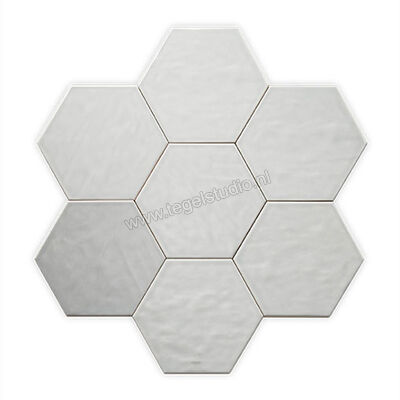 Topcollection Matrix Grey Super Claro Glossy Hexagon 17.5x20.2 cm Decor Glanzend Vlak MA175202GRSUCLGLHE | 215619