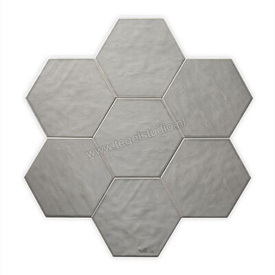Topcollection Matrix Light grey Glossy Hexagon 17.5x20.2 cm Wandtegel Glanzend Vlak MA175202LIGRGLHE | 215622