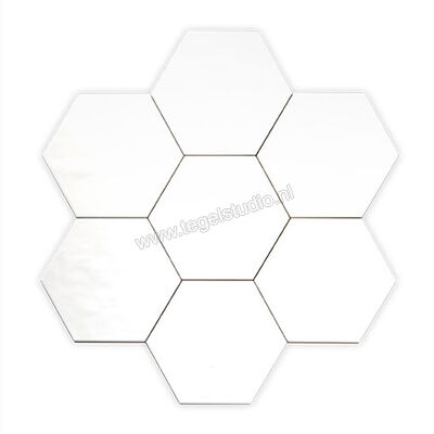 Topcollection Matrix White Glossy Hexagon 17.5x20.2 cm Decor Glanzend Vlak MA175202WHGLHE | 215625