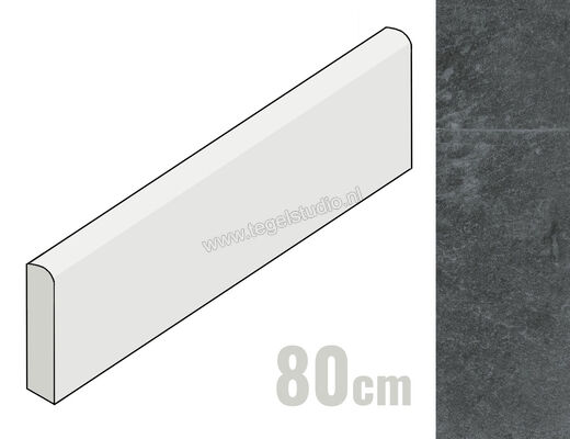  Del Conca Climb Nero 7x80 cm Plint Mat Gestructureerd Naturale G0CL08R80 | 215766