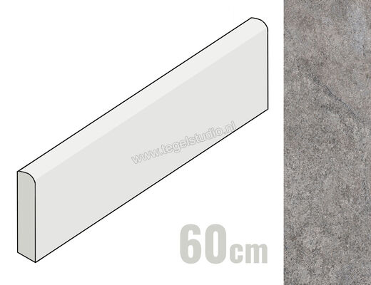  Villeroy & Boch Bourgogna Anthracite 5x60 cm Plint Mat Gestructureerd VilbostonePlus 2875 DM90 0 | 219681