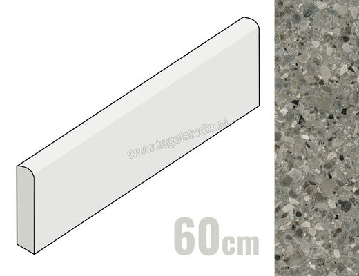  Villeroy & Boch Code 2 Rock Dark 5x60 cm Plint Mat Gestructureerd VilbostonePlus 2875 SN62 0 | 219768