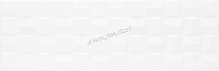 Marazzi Absolute White White 25x76 cm Wandtegel Struttura Cube 3D Mat Gestructureerd M021 | 220521