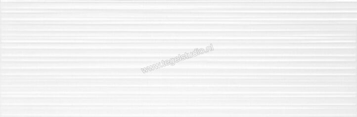 Marazzi Absolute White White 25x76 cm Wandtegel Struttura Fiber 3D Mat Gestructureerd M022 | 220533