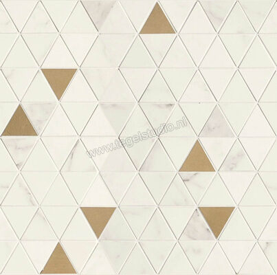 Marazzi Allmarble Wall Statuario Satin 40x43 cm Mozaiek Mosaico Tria Satin Mat Vlak Satin M8GZ | 223005