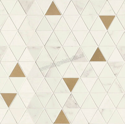 Marazzi Allmarble Wall Statuario Satin 40x43 cm Mozaiek Mosaico Tria Satin Mat Vlak Satin M8GZ | 223017