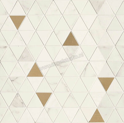 Marazzi Allmarble Wall Statuario Satin 40x43 cm Mozaiek Mosaico Tria Satin Mat Vlak Satin M8GZ | 223026