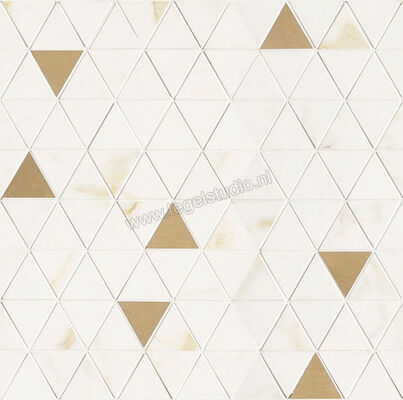 Marazzi Allmarble Wall Golden White Satin 40x43 cm Mozaiek Mosaico Tria Satin Mat Vlak Satin M8H1 | 223086