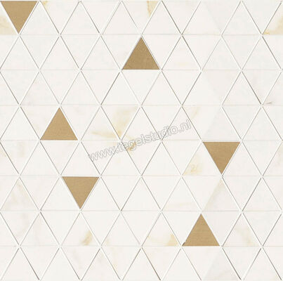 Marazzi Allmarble Wall Golden White Satin 40x43 cm Mozaiek Mosaico Tria Satin Mat Vlak Satin M8H1 | 223095