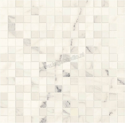 Marazzi Allmarble Wall Statuario Lux 40x40 cm Mozaiek Mosaico Lux Glanzend Vlak Lux M8H3 | 223104