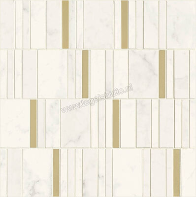 Marazzi Allmarble Wall Altissimo Lux 40x40 cm Mozaiek Mosaico Barcode Lux Glanzend Vlak Lux M8HA | 223185