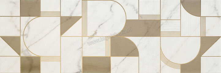 Marazzi Allmarble Wall Golden White Satin 40x120 cm Wandtegel Decoro Club Satin Mat Vlak Satin M8T5 | 223296