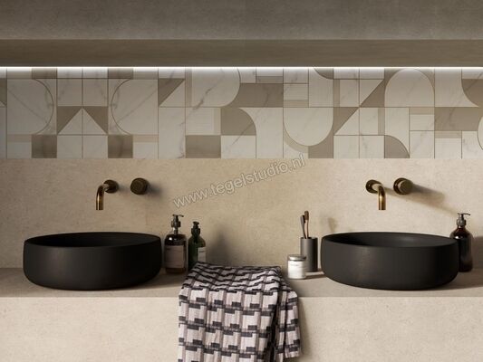 Marazzi Allmarble Wall Golden White Satin 40x120 cm Wandtegel Decoro Club Satin Mat Vlak Satin M8T5 | 223302