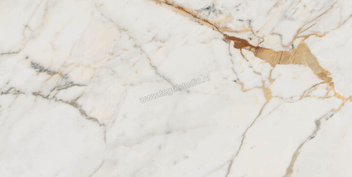 Marazzi Allmarble Golden White Lux 60x120 cm Vloertegel / Wandtegel Glanzend Vlak Lux M4GM | 223356