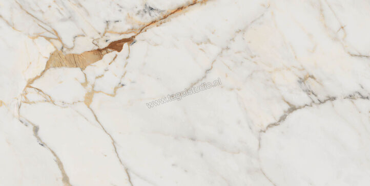 Marazzi Allmarble Golden White Lux 60x120 cm Vloertegel / Wandtegel Glanzend Vlak Lux M4GM | 223383