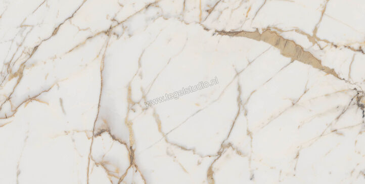 Marazzi Allmarble Golden White Lux 60x120 cm Vloertegel / Wandtegel Glanzend Vlak Lux M4GM | 223392