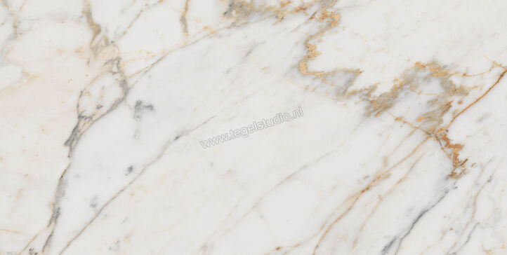 Marazzi Allmarble Golden White Lux 60x120 cm Vloertegel / Wandtegel Glanzend Vlak Lux M4GM | 223404