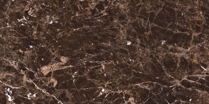 Marazzi Allmarble Emperador Lux 60x120 cm Vloertegel / Wandtegel Glanzend Vlak Lux MELN | 224685