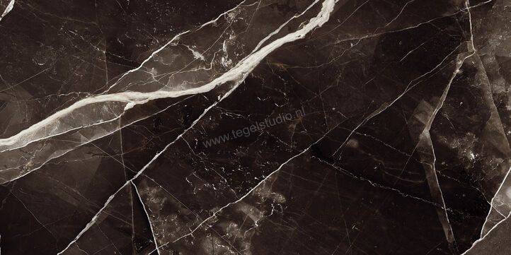 Marazzi Allmarble Calacatta Black Lux 60x120 cm Vloertegel / Wandtegel Glanzend Vlak Lux MELQ | 224727