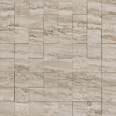 Marazzi Allmarble Travertino 30x30 cm Mozaiek Mosaico 3D Mat Gestructureerd Naturale MMPX | 225510