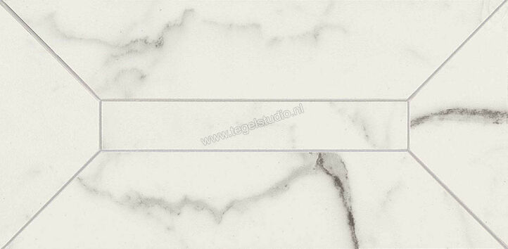 Marazzi Allmarble Statuario 15x30 cm Decor Fascia 3D Mat Gestructureerd Naturale MMR5 | 225537