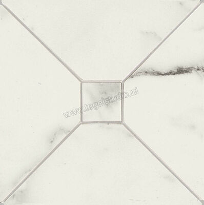 Marazzi Allmarble Statuario 15x15 cm Decor Tozzetto 3D Mat Gestructureerd Naturale MMR8 | 225549