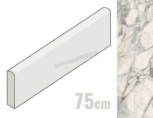 Marazzi Allmarble Calacatta Extra 7x75 cm Plint Mat Vlak Naturale M4FY | 225624