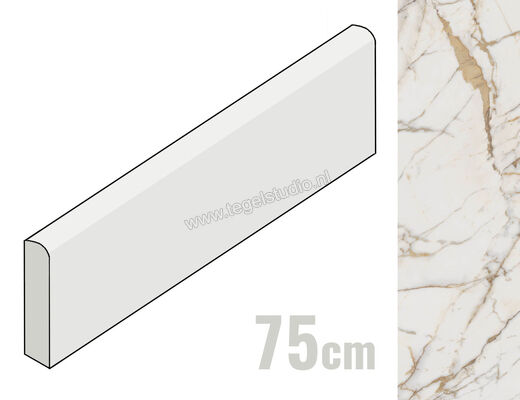 Marazzi Allmarble Golden White 7x75 cm Plint Mat Vlak Naturale M4G8 | 225639