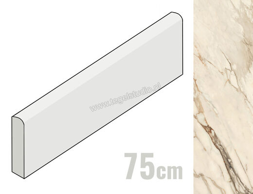 Marazzi Allmarble Calacatta Vena Vecchia 7x75 cm Plint Mat Vlak Naturale MEZT | 225672