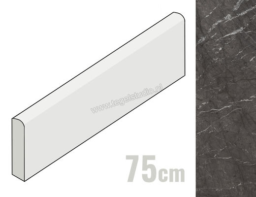 Marazzi Allmarble Grigio Carnico 7x75 cm Plint Mat Vlak Naturale MEZX | 225681