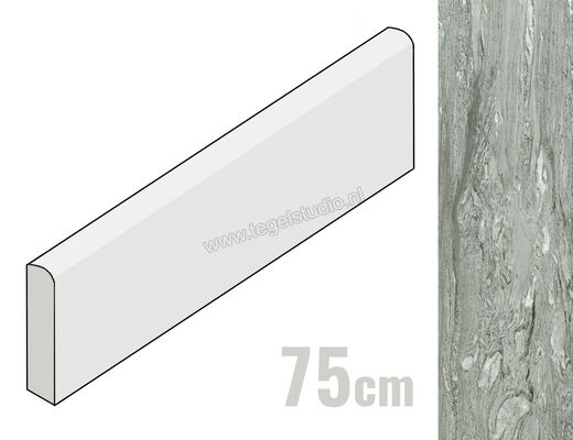 Marazzi Allmarble Verde Cipollino 7x75 cm Plint Mat Vlak Naturale MEZY | 225684