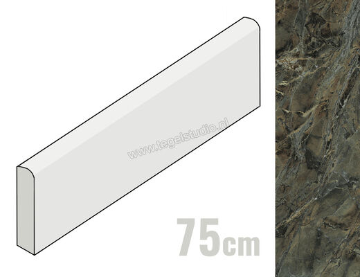 Marazzi Allmarble Verde Borgogna 7x75 cm Plint Mat Vlak Naturale MEZZ | 225687