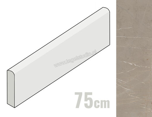 Marazzi Allmarble Tafu 7x75 cm Plint Mat Vlak Naturale MF02 | 225696