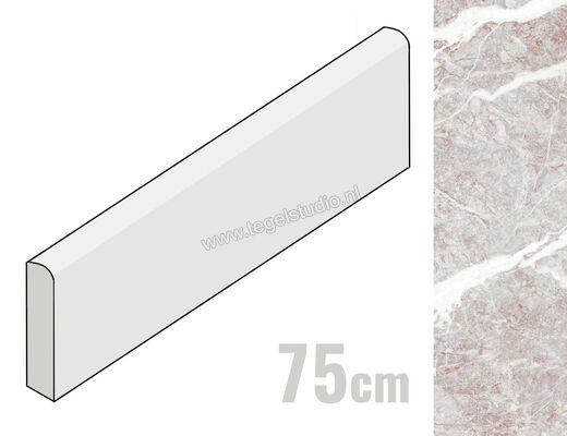 Marazzi Allmarble Fior Di Pesco Carnico 7x75 cm Plint Mat Vlak Naturale MF03 | 225699