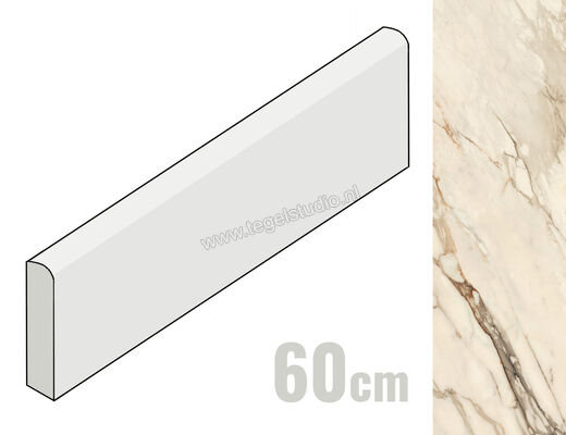 Marazzi Allmarble Calacatta Vena Vecchia 7x60 cm Plint Mat Vlak Naturale MF8E | 225783