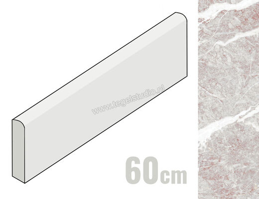 Marazzi Allmarble Fior Di Pesco Carnico 7x60 cm Plint Mat Vlak Naturale MF8J | 225795